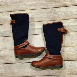 Tommy Hilfiger Brown and Navy Boots